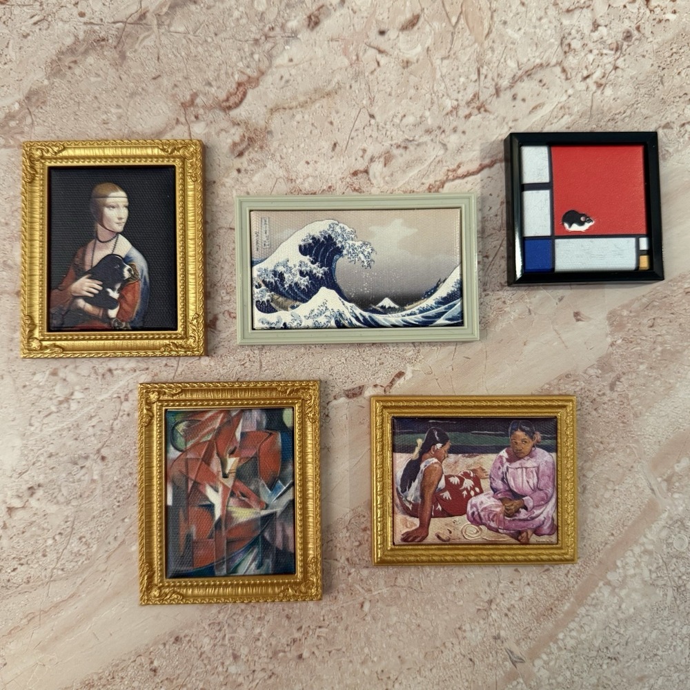 ZURU Mini Brands Create Mini Masterpieces Art Lot/5 Hokusai Da Vinci Gaugin Marc